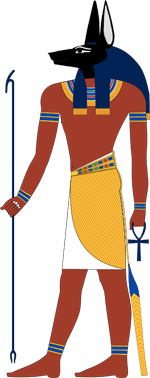 Die ägyptische Hundegottheit Anubis